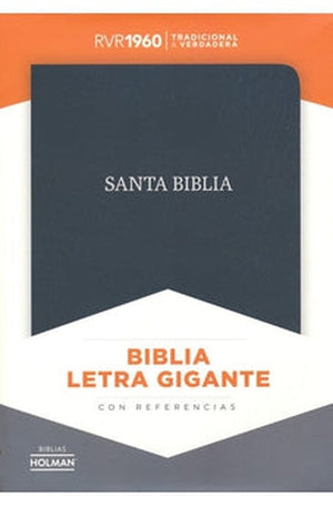 Biblia RVR 1960 Letra Gigante Piel Fabricada Negro con Índice