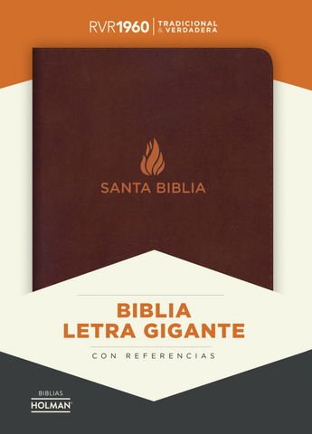 Image of Biblia RVR 1960 Letra Gigante Piel Fabricada Marrón