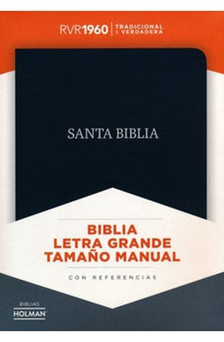 Image of Biblia RVR 1960 Letra Grande Tamaño Manual Piel Fabricada Negro