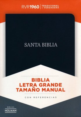 Image of Biblia RVR 1960 Letra Grande Tamaño Manual Piel Fabricada Negro con Índice