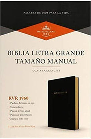 Image of Biblia RVR 1960 Letra Grande Tamaño Manual Piel Fabricada Negro