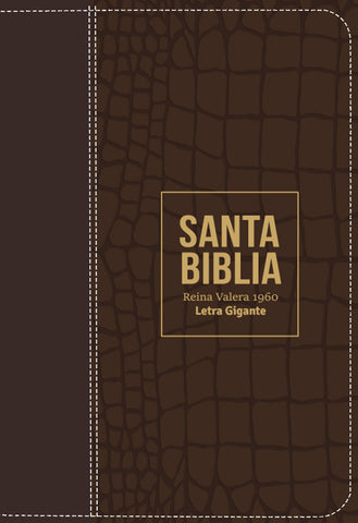 Image of Biblia RVR 1960 Letra Gigante 14 puntos Símil Piel Marrón con Cierre e Índice
