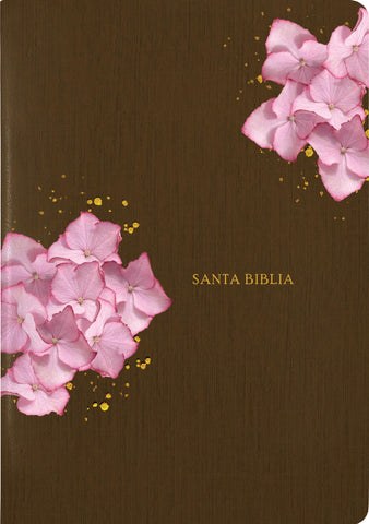 Image of Biblia NTV de Estudio del Diario Vivir  Símil Piel Café Rosa Letra Roja
