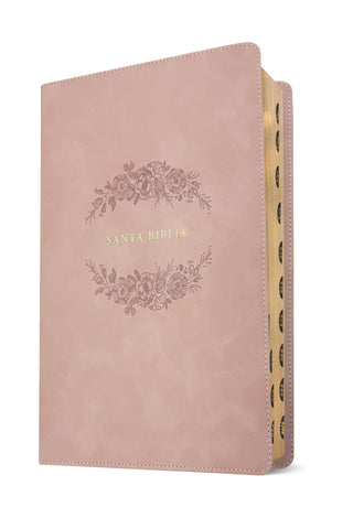 Image of Biblia NTV Letra Súper Gigante Filament Símil Piel Rosado Pálido Índice