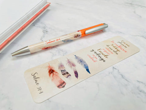 Image of Pack Bolígrafo con Marcador de Libro. Con sus Plumas