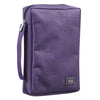 Forro de Biblia Grande Microfibra Morada Bordado Pez