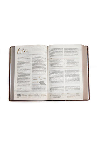 Image of Biblia RVR 1960 de Estudio para Mujeres Café Símil Piel