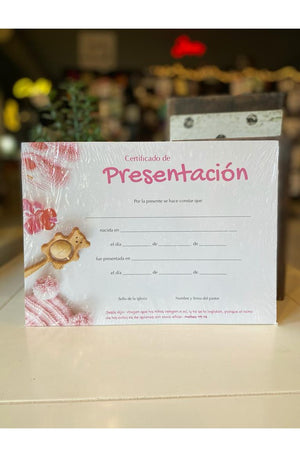 Certificado de Presentación - Niña