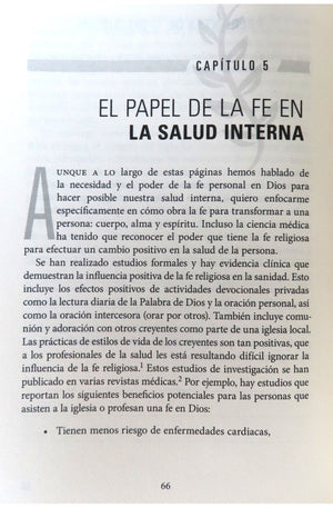 La Prescripción de Dios para la Salud Interna