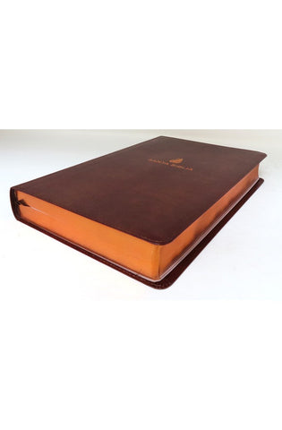 Image of Biblia RVR 1960 Letra Súper Gigante Marrón Piel Fabricada