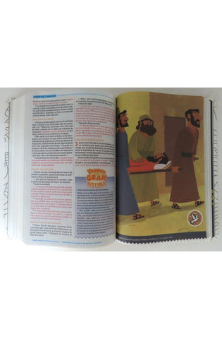 Image of Biblia NTV la Gran Historia Interactiva Blanco con Tela para Colorear