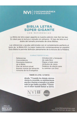 Image of Biblia NVI Letra Súper Gigante Marrón con Solapa y Iman con Cierre