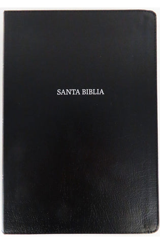 Image of Biblia RVR 1960 Letra Súper Gigante Negro Piel Fabricada con Índice