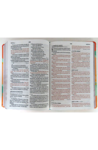 Image of Biblia RVR 1960 Letra Gigante Floral Símil Piel