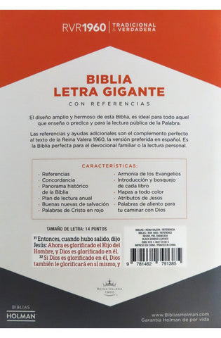 Image of Biblia RVR 1960 Letra Gigante Piel Negro