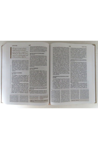 Image of Biblia RVR 1960 de Estudio Spurgeon Marrón Claro Tela