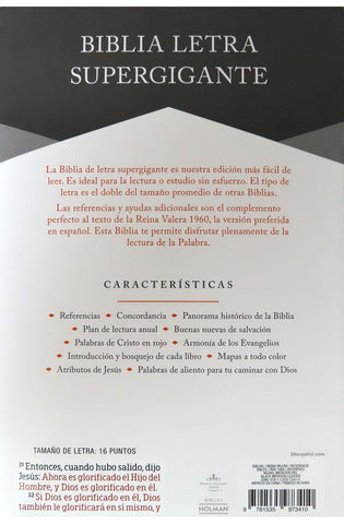 Image of Biblia RVR 1960 Letra Súper Gigante Negro