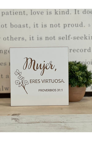 Cuadro - Mujer Eres Virtuosa - Proverbios 31:1 - Novedad