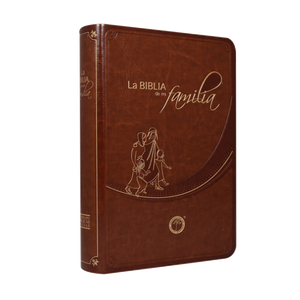 Biblia TLA de Estudio de Mi Familia Mediana Letra Chica Símil Piel Café