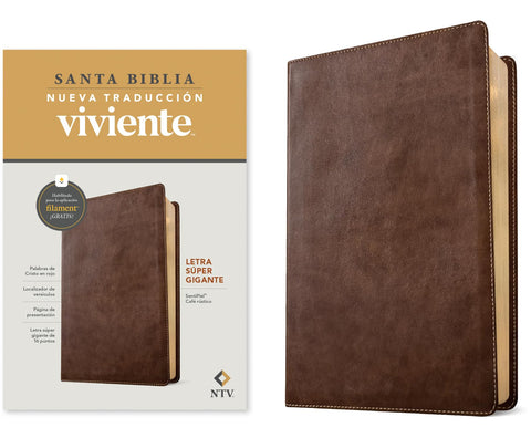 Image of Biblia NTV Letra Súper Gigante Filament Símil Piel Café Rústico