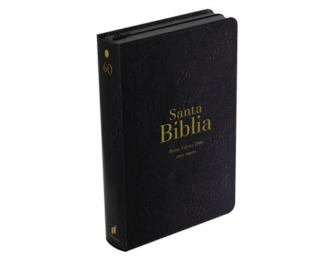 Image of Biblia RVR 1960 Letra Gigante 14 puntos Símil Piel Negro con Cierre e Índice