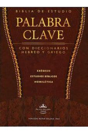Biblia RVR 1960 de Estudio Palabra Clave Piel Marrón
