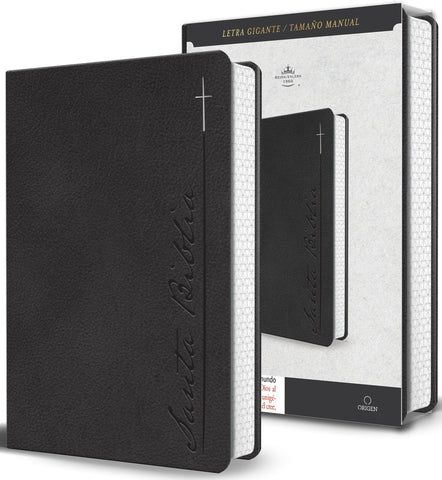 Image of Biblia RVR 1960 Letra Gigante Gris Símil Piel