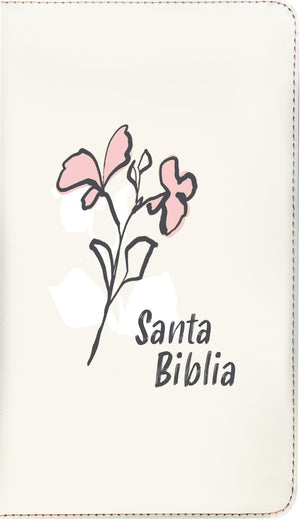 Biblia NTV Compacta Letra Gigante de Zíper con Filament SentiPiel Beige Letra Roja