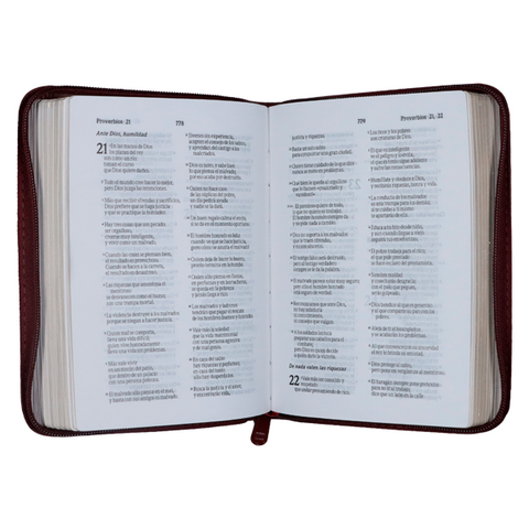 Image of Biblia TLA Chica Letra Chica Símil Piel Café Cierre