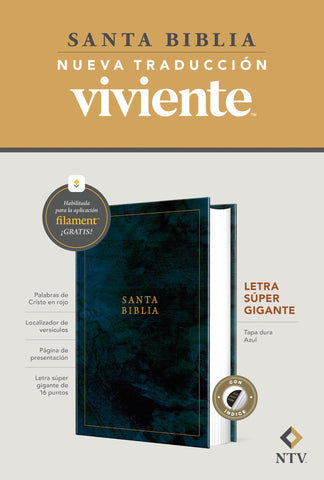 Image of Biblia NTV Letra Súper Gigante Filament Tapa Dura Azul Índice