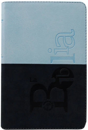 Biblia TLA Mediana Letra Grande Símil Piel Azul Oscuro Azul Claro