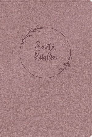 Biblia RVR 1960 Letra Gigante Rosa Perla Símil Piel
