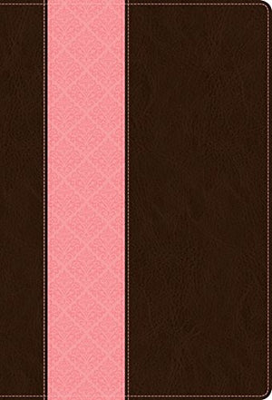 Biblia NTV de Estudio Diario Vivir Letra Grande Símil Piel Café Rosa con Índice