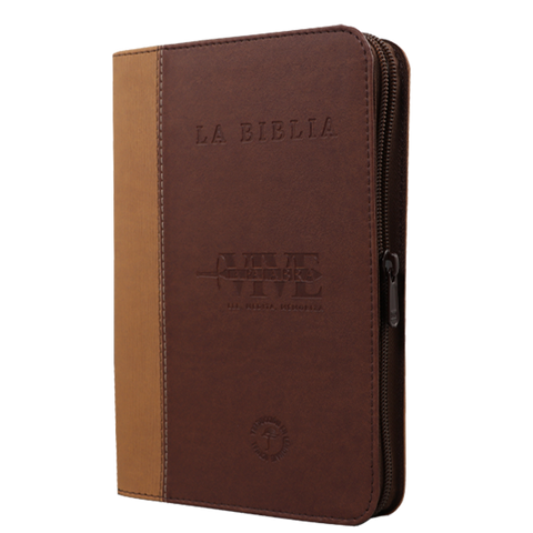 Image of Biblia TLA Vive la Palabra Mediana Letra Grande Símil Piel Marrón/Café