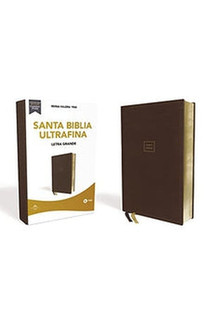 Biblia RVR 1960 Ultrafina Letra Grande Piel Café Interior a dos Colores