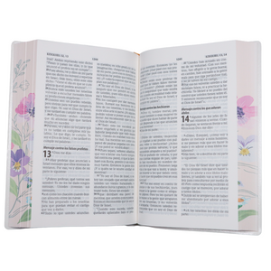 Biblia TLA Mediana Letra Grande 11 Puntos Vinil Flower
