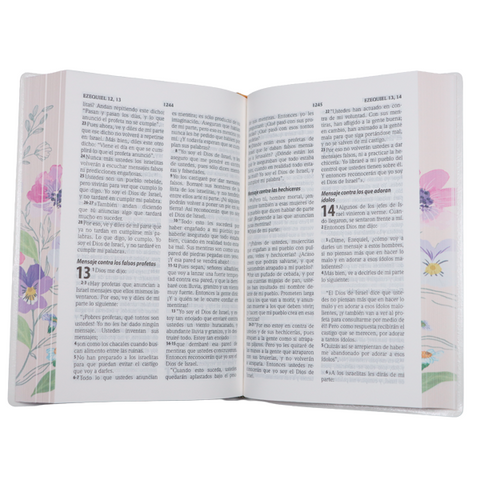Image of Biblia TLA Mediana Letra Grande 11 Puntos Vinil Flower