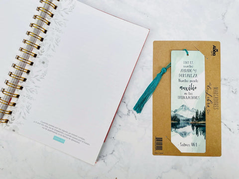 Image of Marcador de Libro con Tassel. Dios es Nuestro Amparo