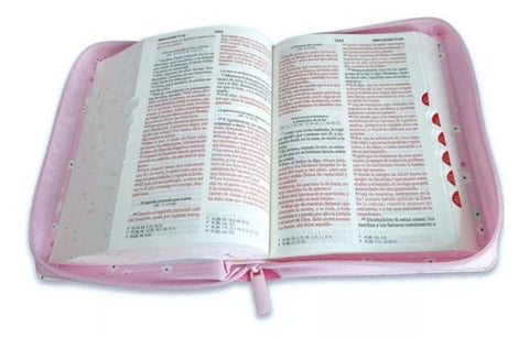 Image of Biblia RVR 1960 Compacta Mariposas y Flores Símil Piel con Índice y Cierre