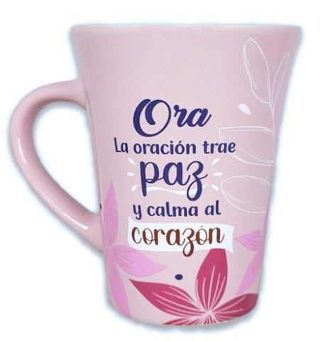 Image of Taza Mensajes de Bendicion Ora la Oracion Trae Paz