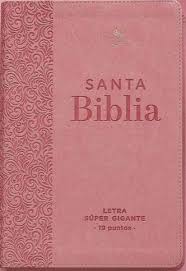 Biblia RVR 1960 Letra Súper GiganteTapa dura Rosa Manual