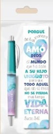 Image of Pack Bolígrafo con Marcador de Libro. Juan 3:16
