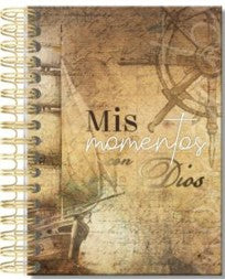 Libreta Devocional con Anillas Mis Momentos con Dios Barco Vintage