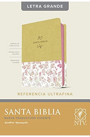 Biblia NTV Letra Grande Ultrafina de Referencias Piel Mantequilla con Índice