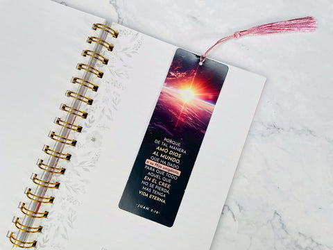 Image of Marcador de Libro con Tassel. Juan 3:16