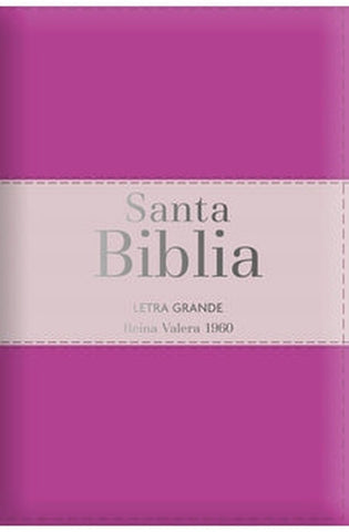 Image of Biblia RVR 1960 Letra Grande Tamaño Manual Tricolor Fucsia Palo Rosa Fucsia con Cierre con Índice