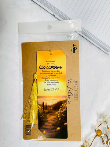 Image of Marcador de Libro con Tassel. Muéstrame tus Caminos