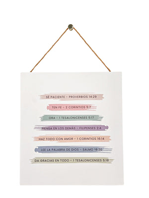Cuadro Decorativo Mdf 30.5X27.5 Cm, con Cordel. Sé Paciente