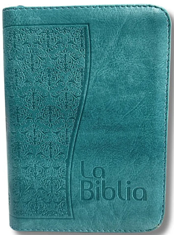 Image of Biblia TLA Chica Letra Chica Símil Piel Turquesa Cierre
