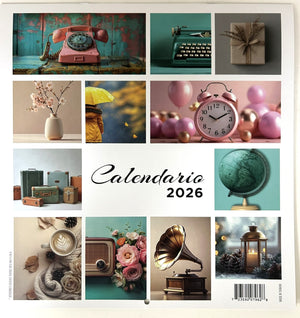 Calendario Vintage 2026 Banco en Otoño